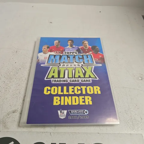 TOPPS MATCH ATTAX COLLECTOR BINDER WITH PREMIER LEAGUE TRADING CARDS 2008/2009