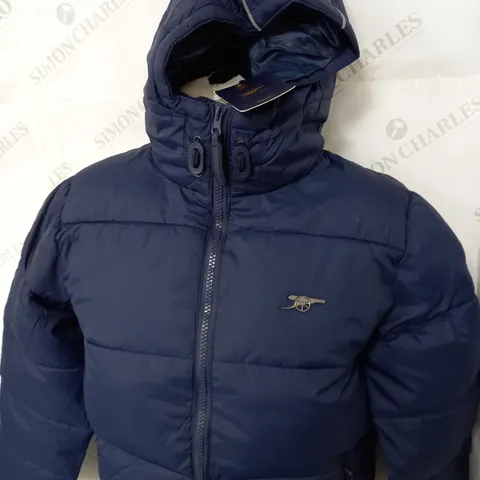 ARSENAL FC PADDED HOOD JACKET SIZE 10-11 YEARS