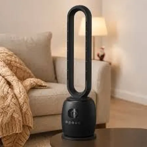 BOXED JACK STONEHOUSE BLADELESS OSCILLATING HOT & COOL FAN WITH REMOTE CONTROL 2000W - BLACK