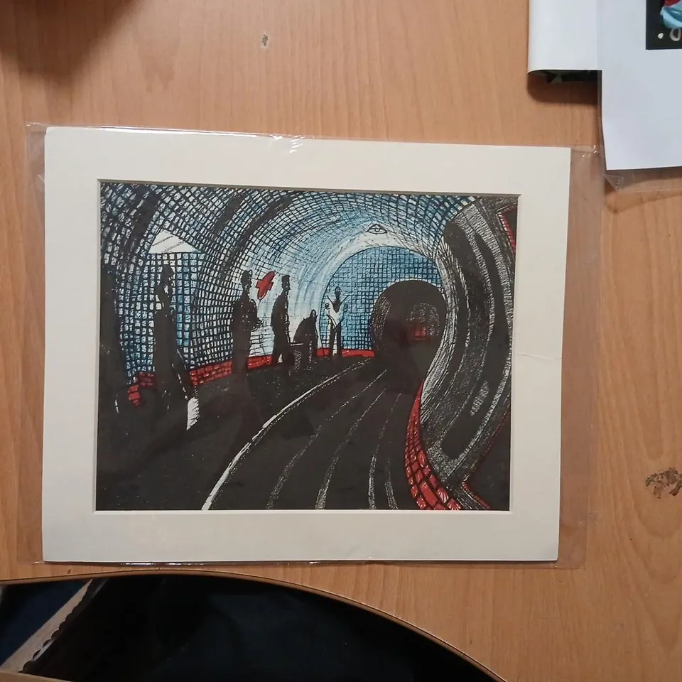 ROBIN RAE LITHOGRAPH PRINT – UNDERGROUND TUBE TUNNEL (1963)