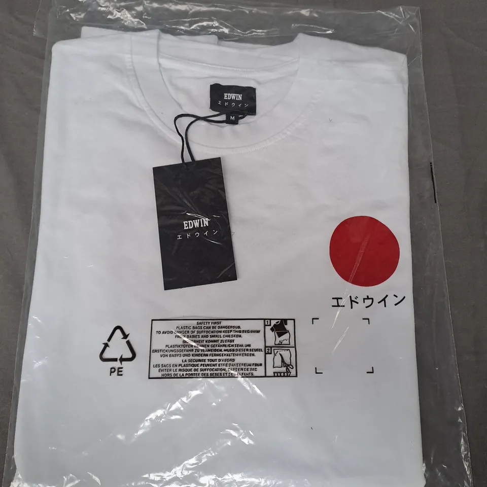 EDWIN JAPANESE SUN T-SHIRT IN WHITE SIZE MEDIUM