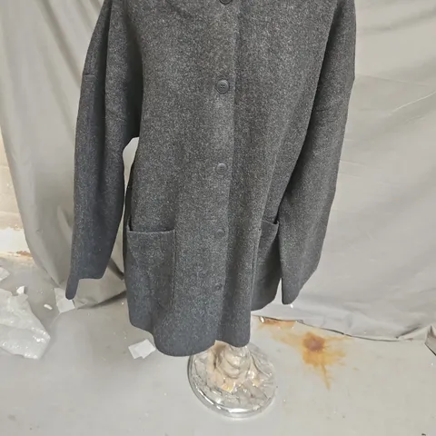 DARK GREY WOMENS MANGO CARDIGAN SIZE LARGE