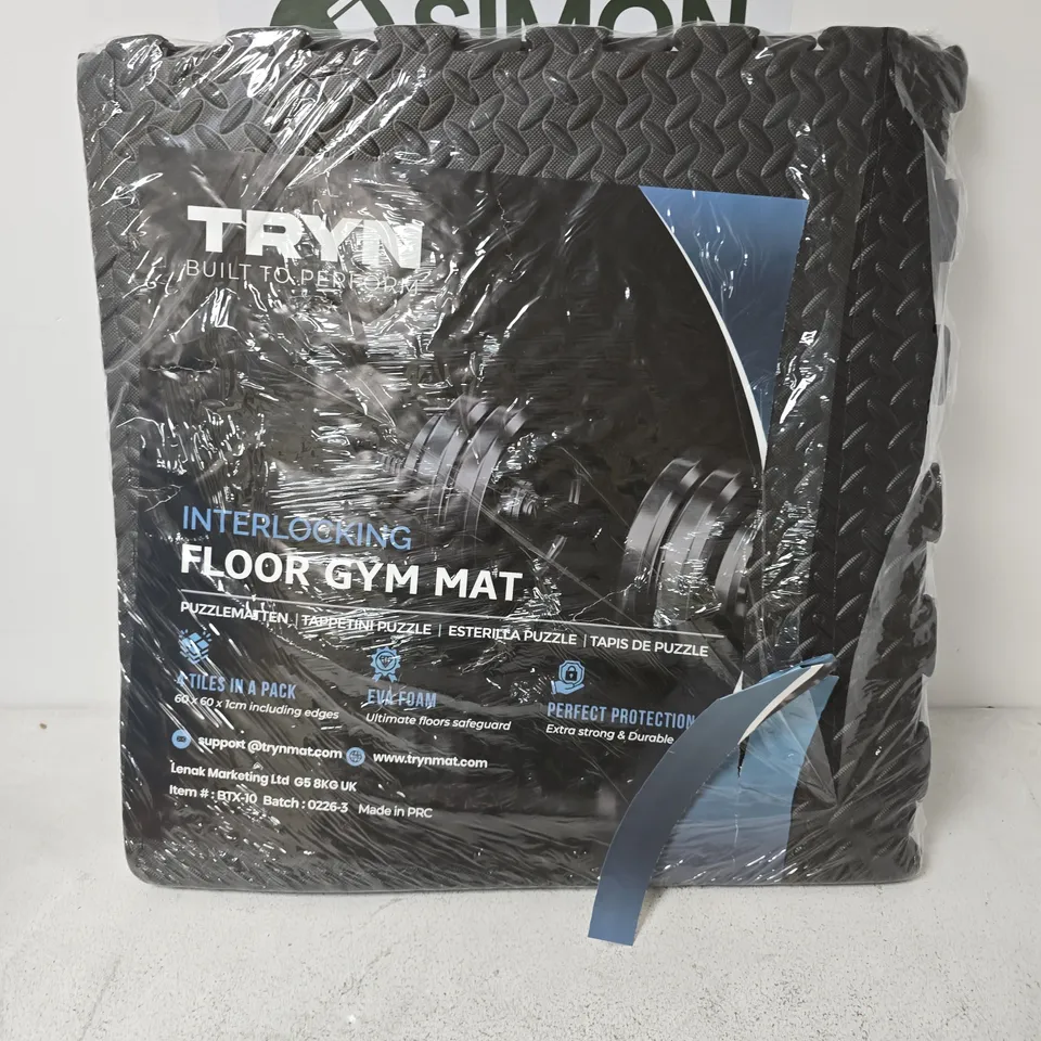 TRYN INTERLOCKING FLOOR GYM MAT (4 PACK)