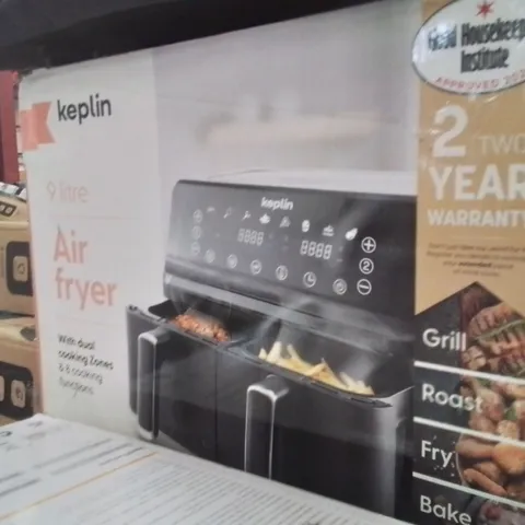 BOXED KEPLIN 9 LITRE DUAL DRAWER AIRFRYER