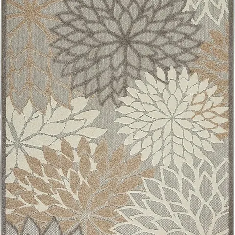 NOURISON ALOHA INDOOR/OUTDOOR FLORAL NATURAL 3'6" X 5'6" AREA RUG (4' X 6')