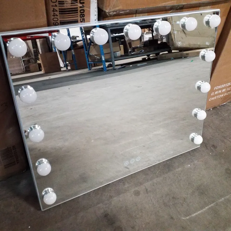 BOXED HOLLYWOOD VANITY MIRROR 