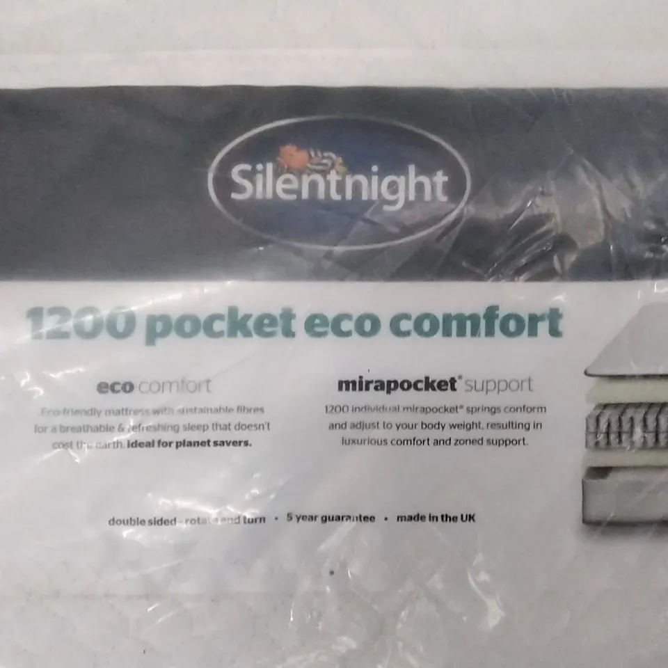 QUALITY BAGGED SILENTNIGHT 1200 POCKET ECO COMFORT 5FT MATTRESS