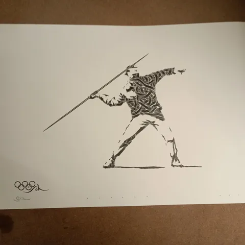 OTTO SCHADE HOMAGE TO BANKSY (THE THROWER) ART PRINT