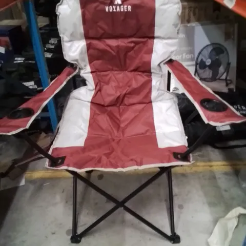 BAGGED VOYAGER CAMPING CHAIR BURGUNDY 
