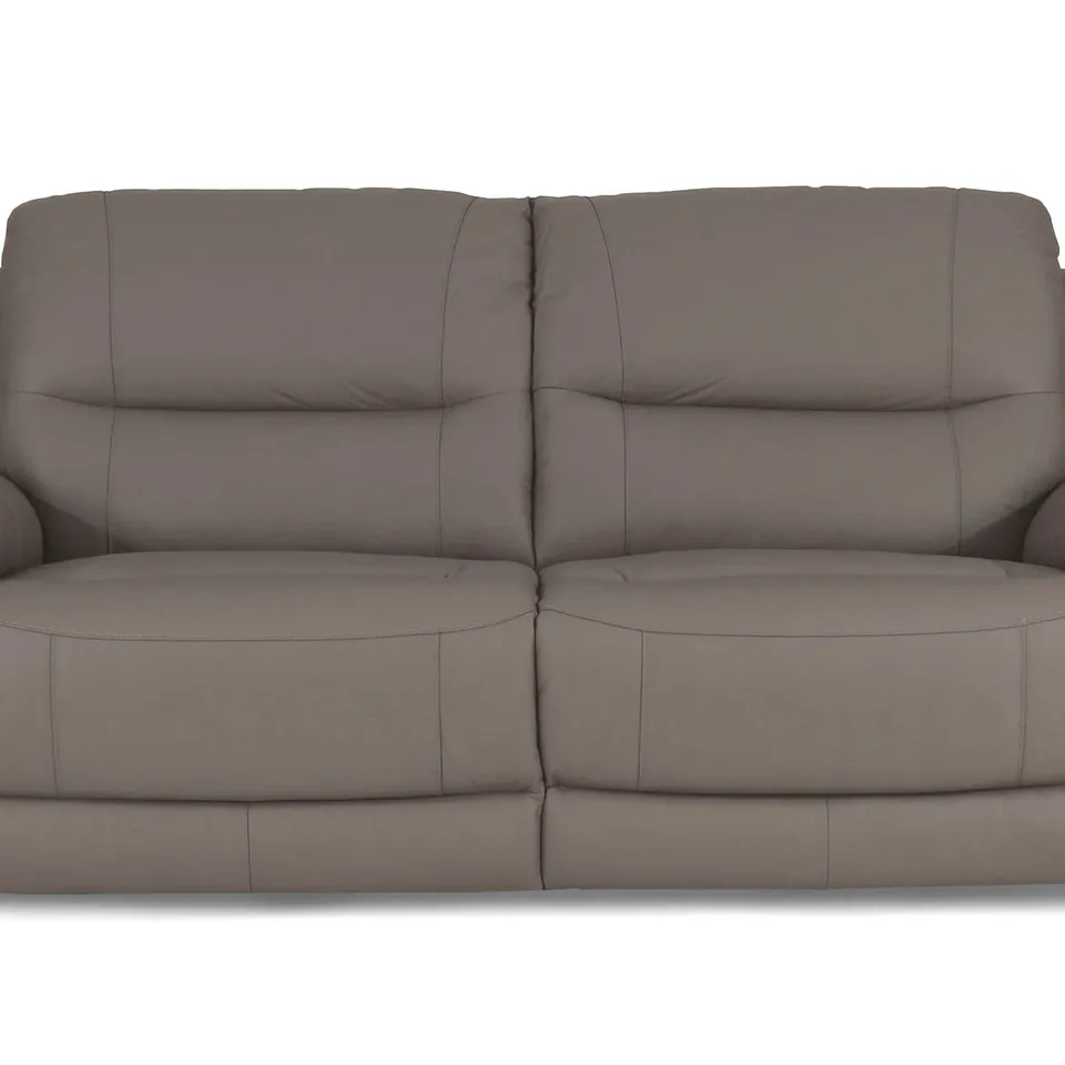 BOXED DESIGNER TIVOLI THREE SEATER SOFA DARK GREY LEATHER 