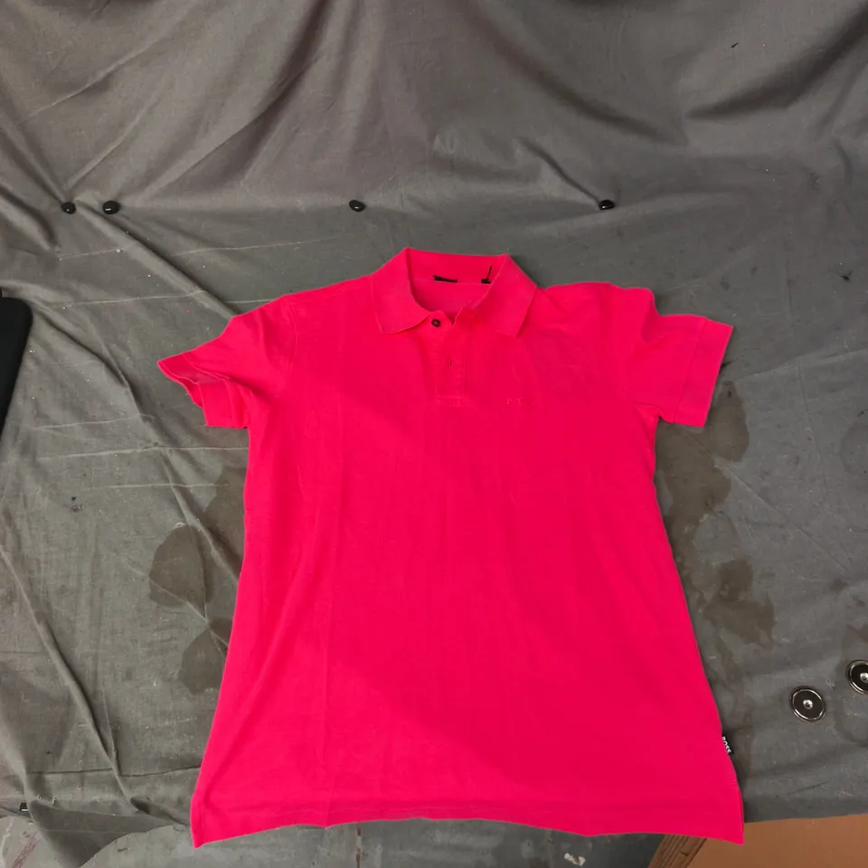 BOSS POLO SHIRT – PINK, SIZE SMALL