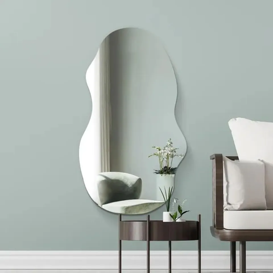 BOXED LACUNA FRAMELESS POND FULL LENGTH WALL MIRROR