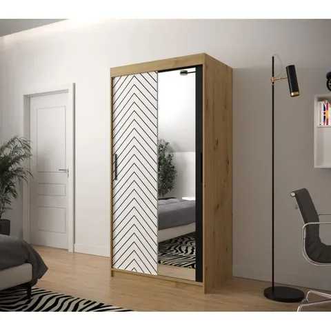 BOXED HAEUN SLIDING DOOR WARDROBE (4 BOXES)