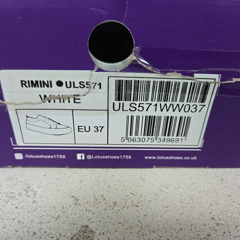LOTUS RIMINI WHITE LEATHER SNEAKERS – UK 4.5 (EU 37)