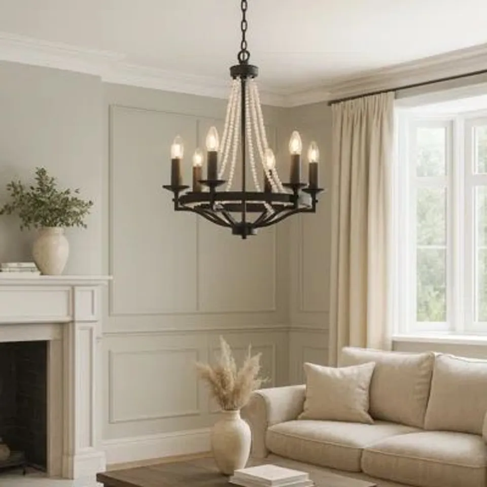 BOXED DARELL 6-LIGHTS DIMMABLE CEILING LIGHT (1 BOX)