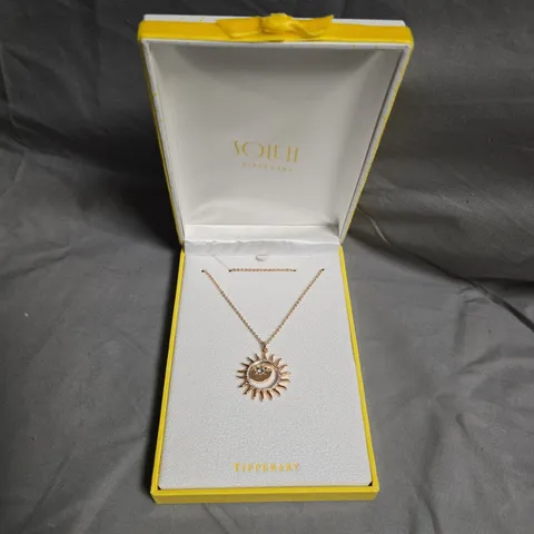 SOLEIL SUNBURST PENDANT NECKLACE – ROSE GOLD TONE (TIPPERARY)
