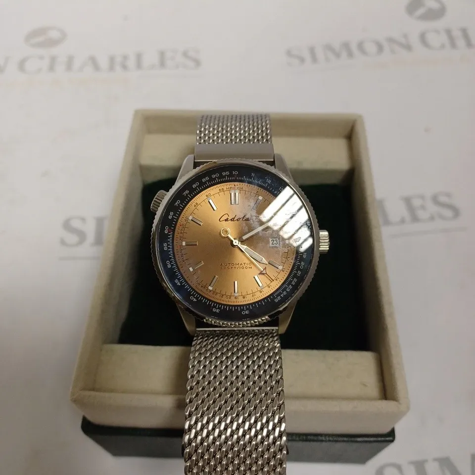 BOXED CADOLA STAINLESS STEEL AUTOMATIC WATCH SILVER