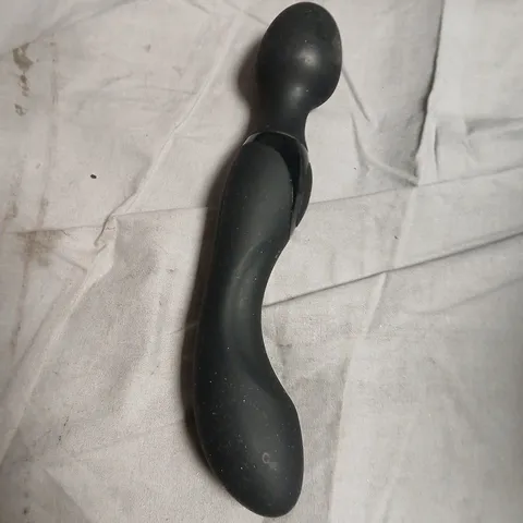 BLACK SILICONE CURVED SEX TOY 