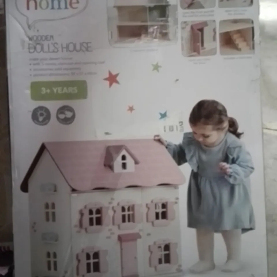BOXED GEORGE HOME WOODEN DOLLS HOUSE 