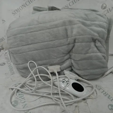 COZEE HOME HEATED BLANKET IN LIGHT GREY