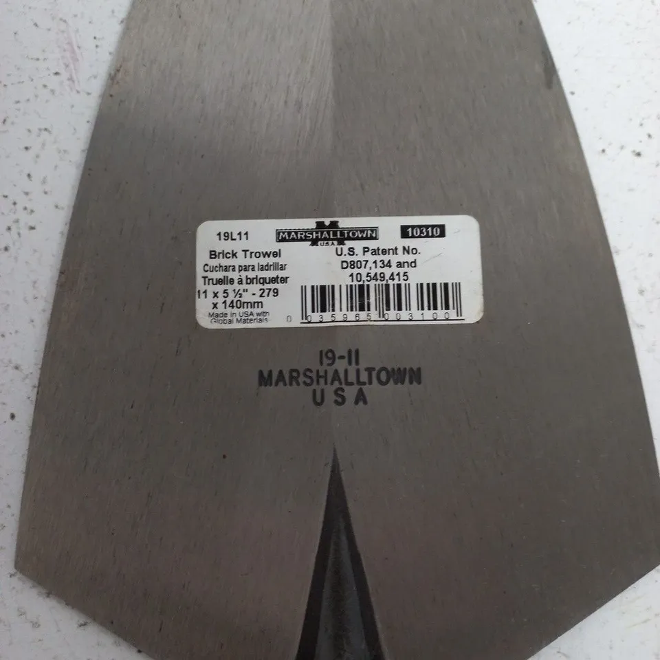 MARSHALLTOWN BRICK TROWEL – 11 X 5.5 IN – USA