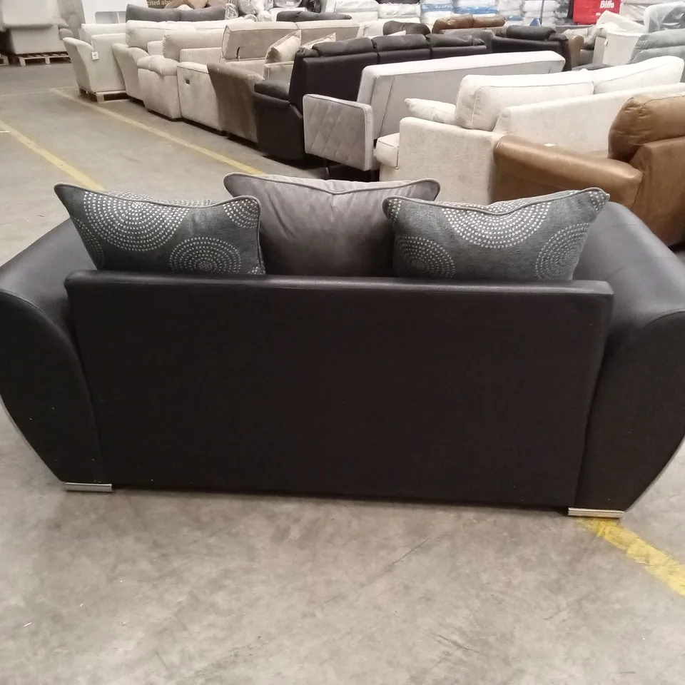 DANUBE FABRIC/FAUX LEATHER SOFA BED RRP £629