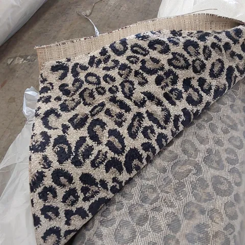 ROLL OF QUALITY MADAGASCAR LEOPARD BEIGE CARPET // SIZE: APPROXIMATELY 4 X 4.5m