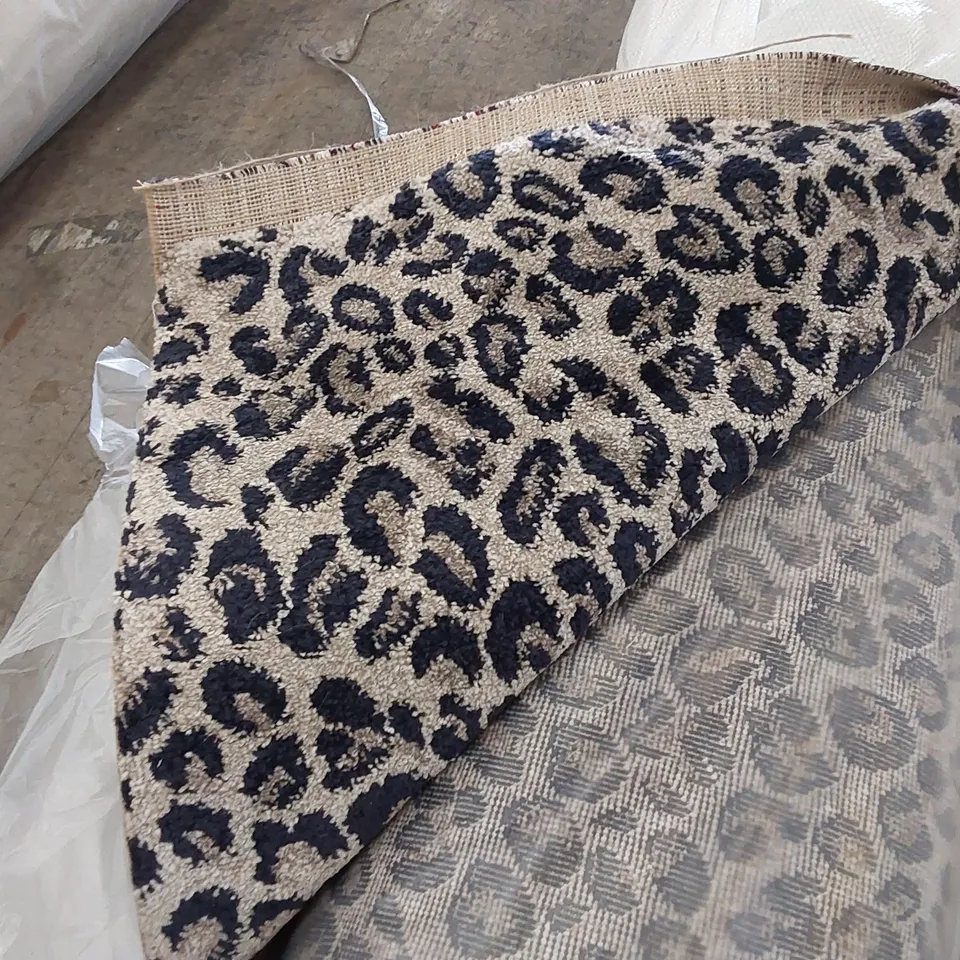 ROLL OF QUALITY MADAGASCAR LEOPARD BEIGE CARPET // SIZE: APPROXIMATELY 4 X 4.5m