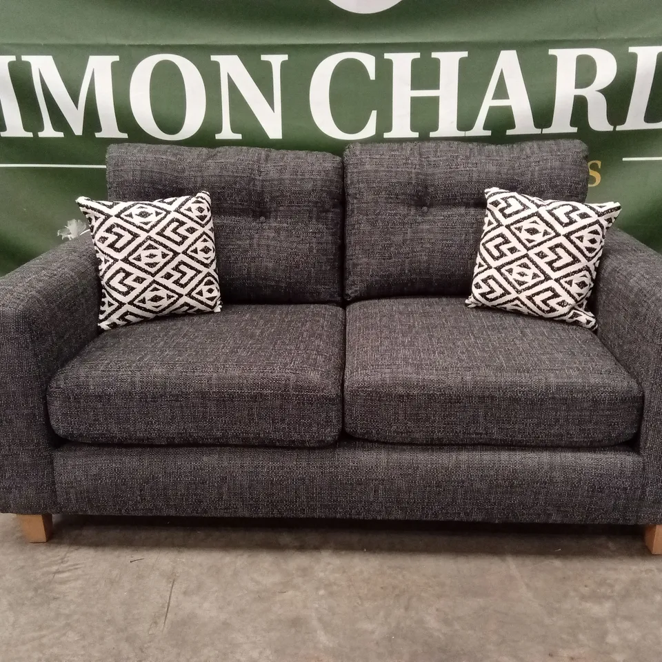 PRENT FABRIC 2 SEATER SOFA - GREY RRP £799