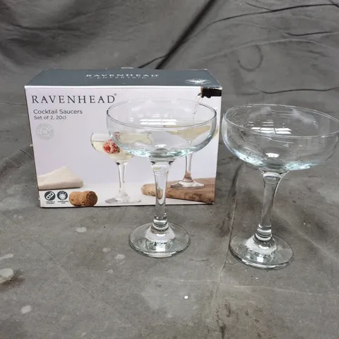 Ravenhead Cocktail Saucers – Set of 2, 20cl