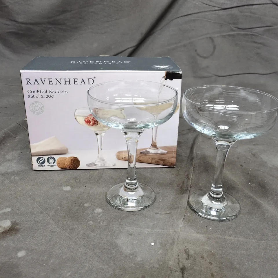 Ravenhead Cocktail Saucers – Set of 2, 20cl
