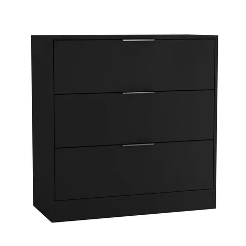 BOXED 80CM CHEST OF 3 DRAWERS COMPACT STORAGE BEDSIDE CABINET 