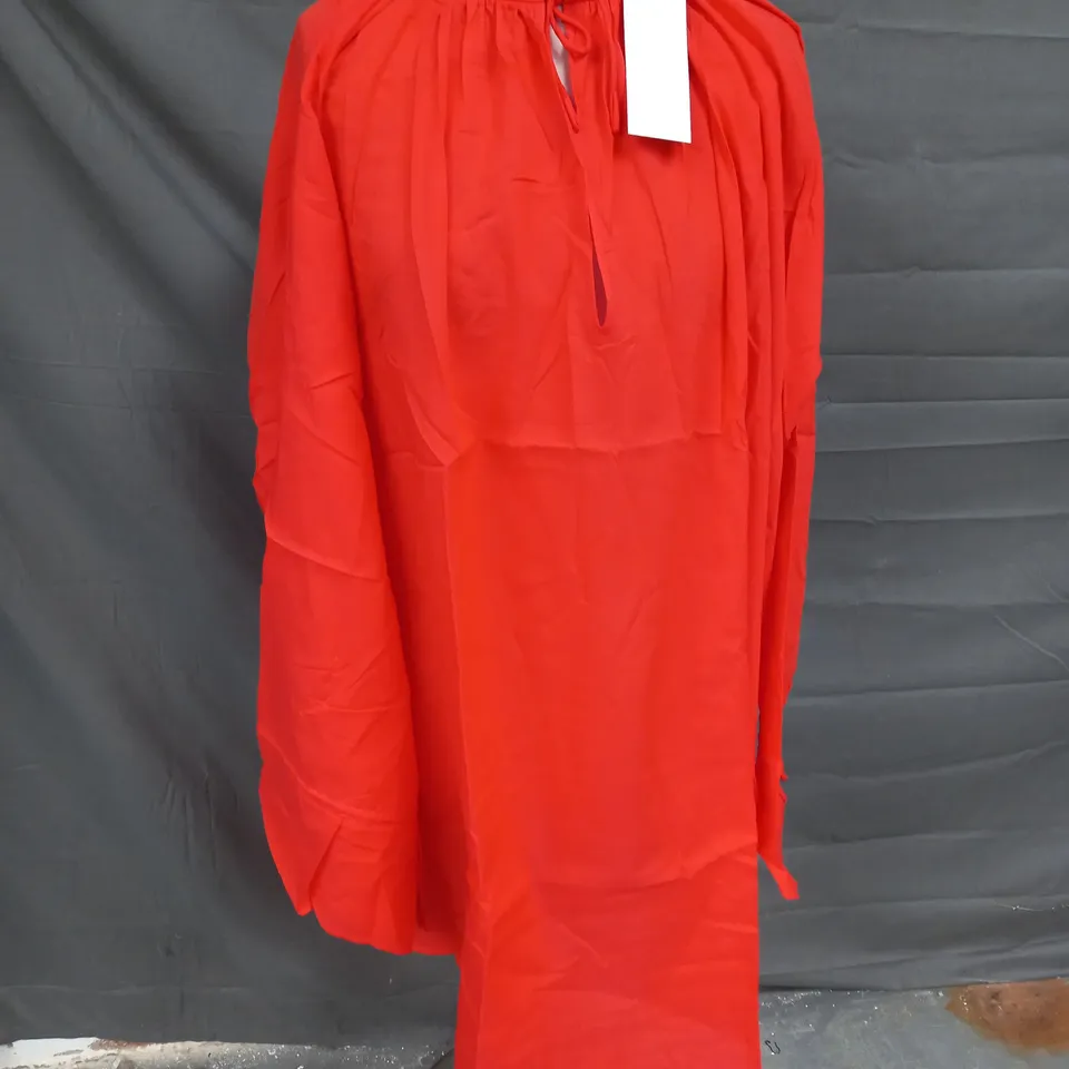 ARKETT LIGHT DRAWSTRING DRESS IN ORANGE SIZE M
