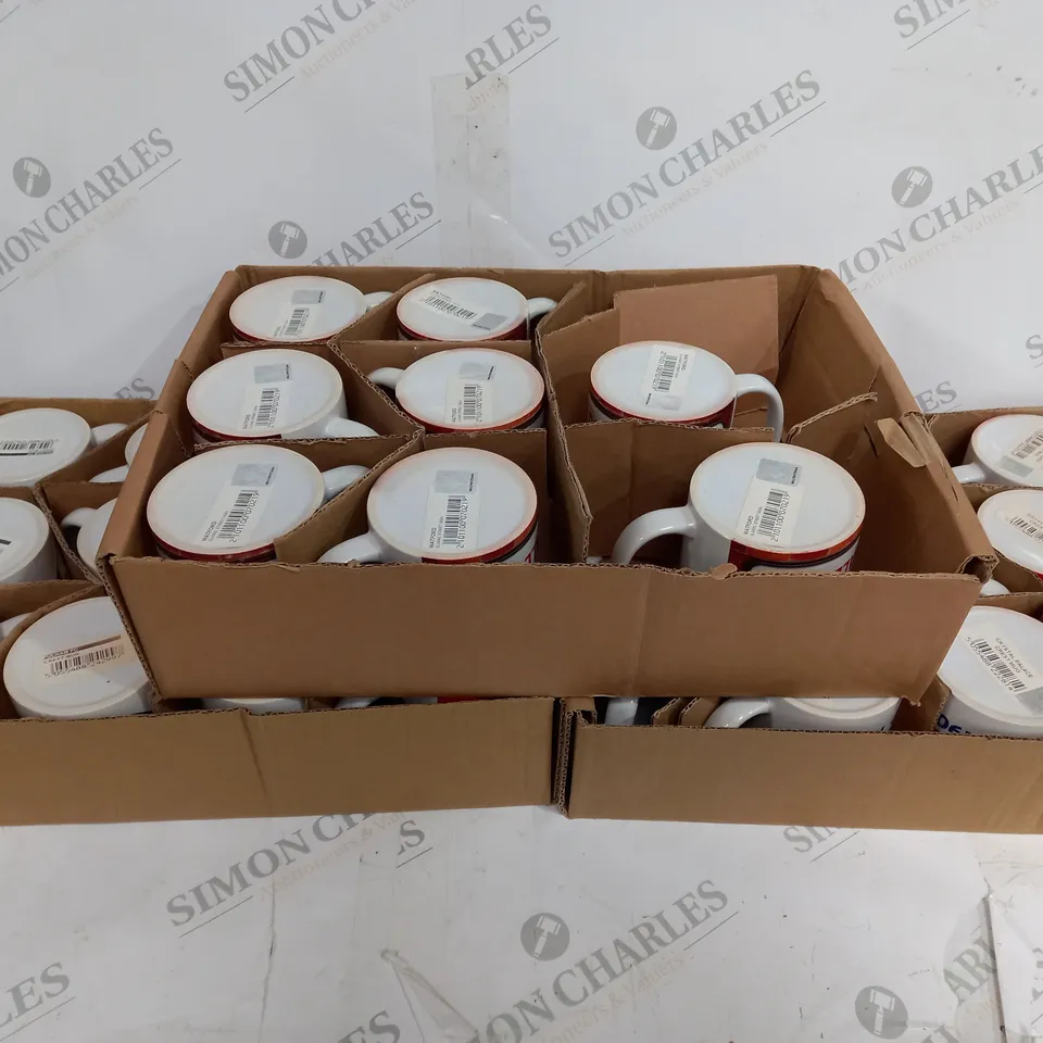 APPROXIMATELY 29 CERAMIC FOOTBALL MUGS FROM CLUBS SUCH AS WATFORD, FULHAM, CRYSTAL PALACE