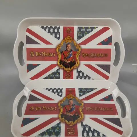 2 X KING CHARLES 111 FOOD TRAYS 