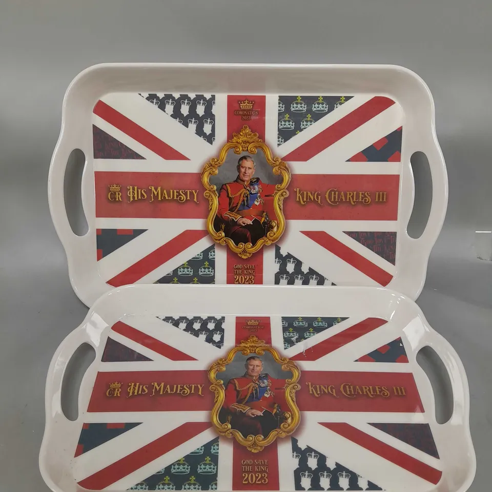 2 X KING CHARLES 111 FOOD TRAYS 