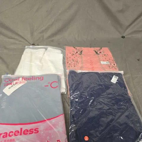 LARGE BOX OF APPROXIMATELY 20 ASSORTED CLOTHING ITEMS IN VARIOUS SIZES, STYLES AND COLOUR
