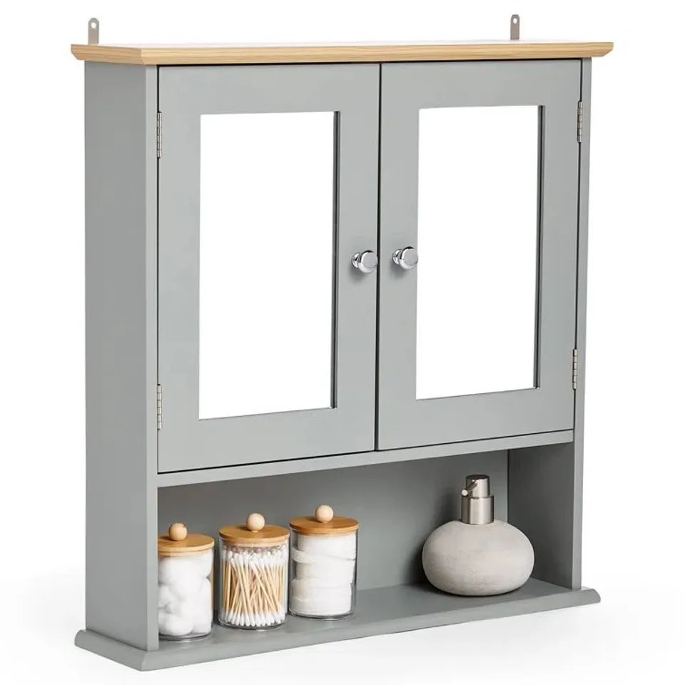 BOXED CANOVA 560MM × 580MM SURFACE MOUNT MIRROR CABINET