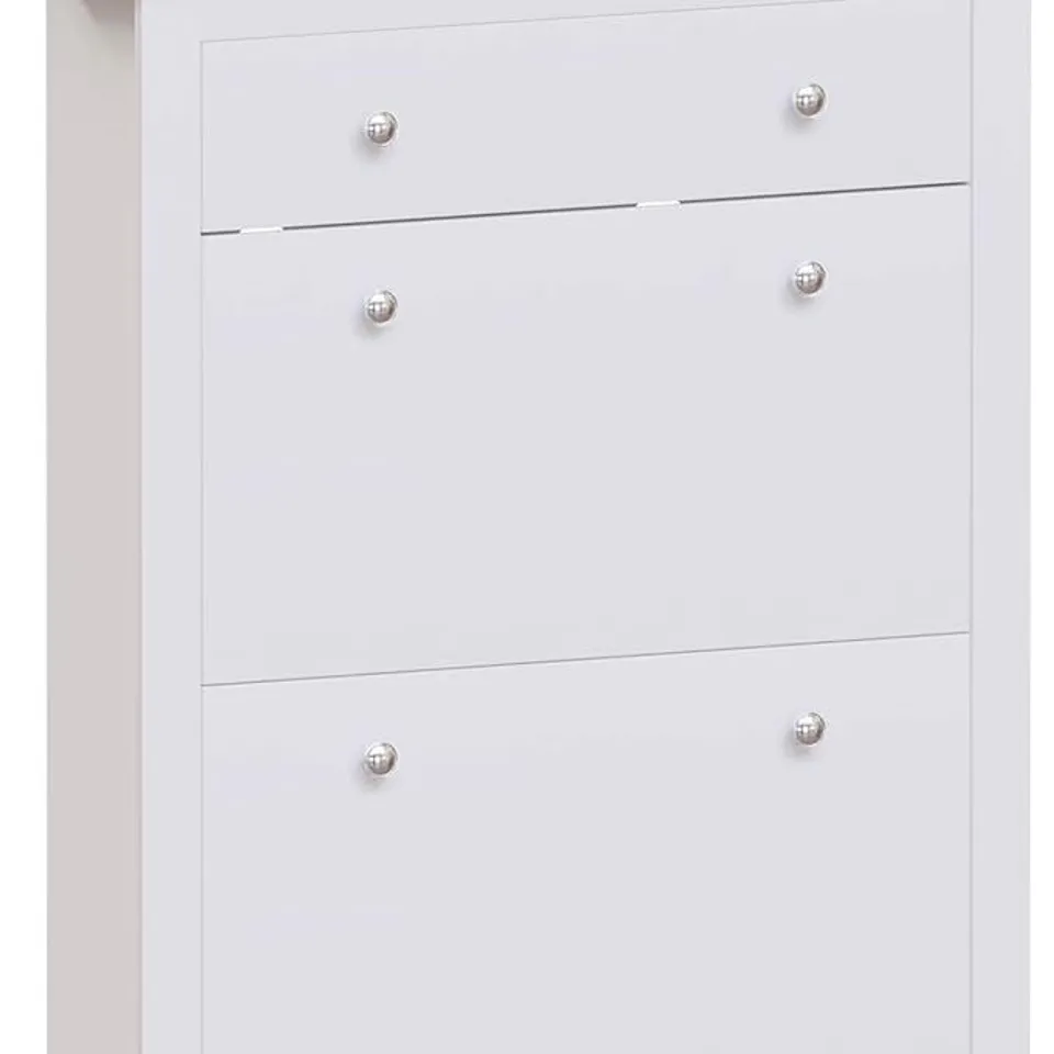 BOXED ARLINGTON SHOE CABINET - WHITE (1 BOX)