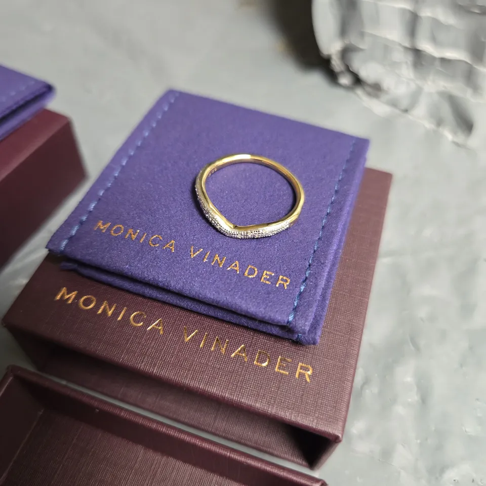 MONICA VINADER GOLD RING WITH PAVÉ STONES