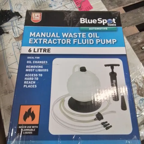 BOXED BLUESPOT TOOLS 6 LITRE MANUAL WASTE OIL EXTRACTOR FLUID PUMP