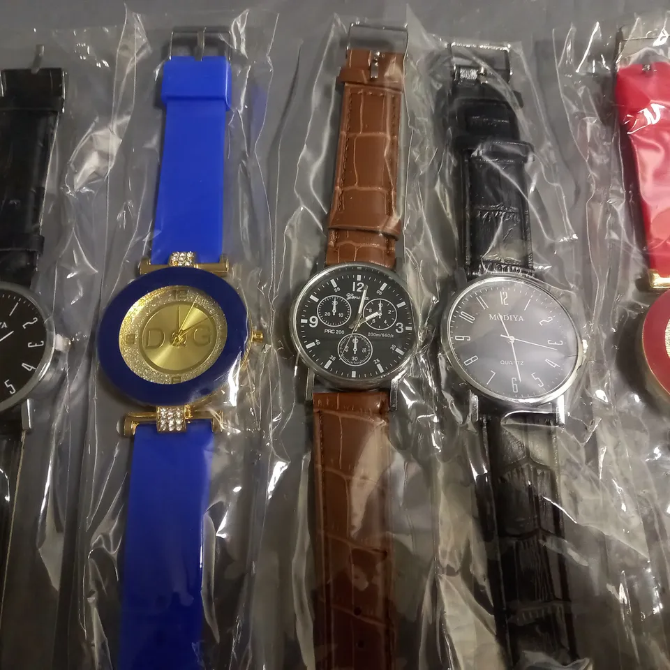 5 ASSORTED WATCHES TO INCLUDE DOG, MODIYA, AND GENEIA