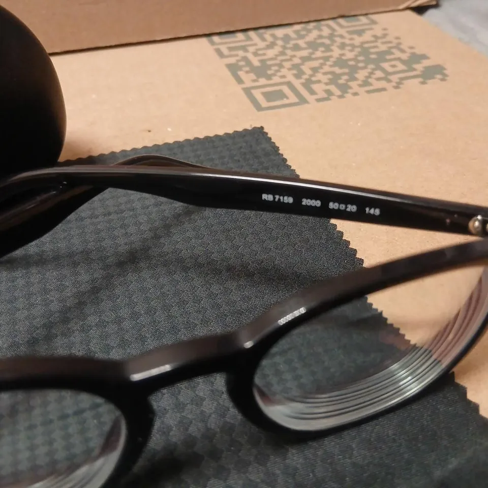 RAY-BAN RB7150 EYEGLASSES, BLACK, SIZE 50-20, 145MM TEMPLES