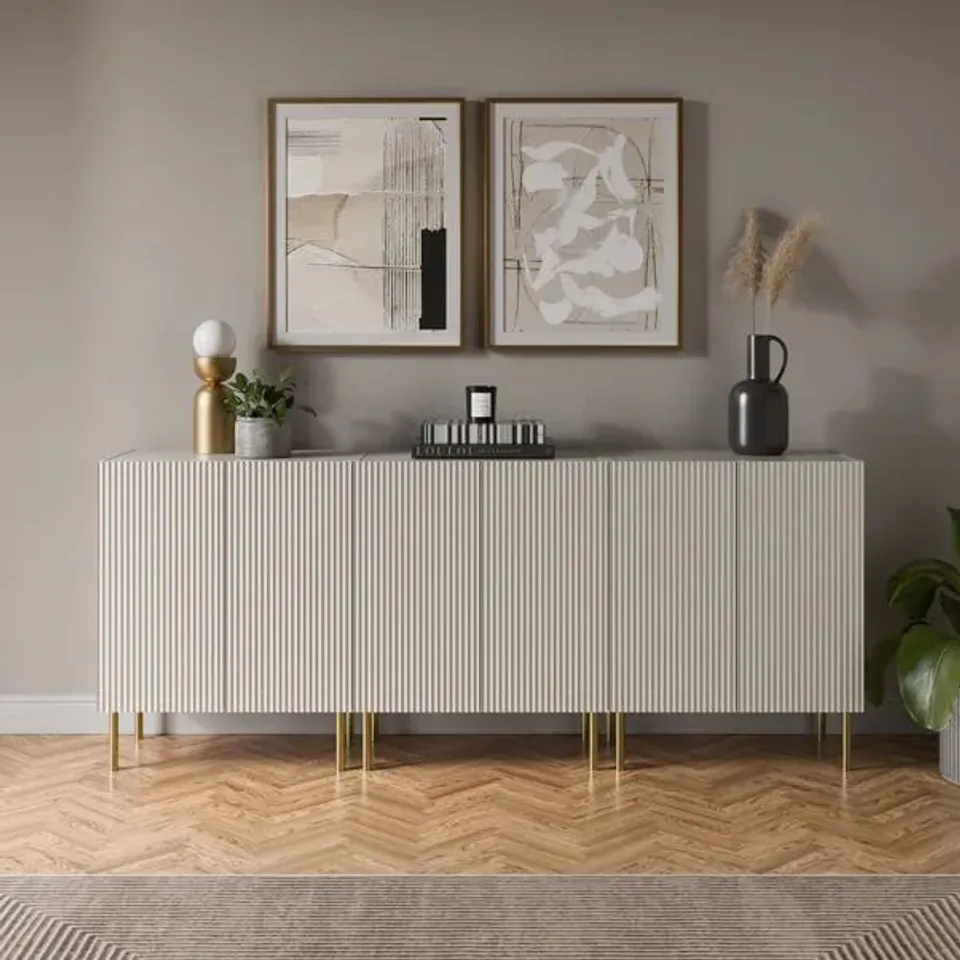 BOXED GEORGI NATURAL EXTRA WIDE SIDEBOARD DESK B1 (3 BOXES)