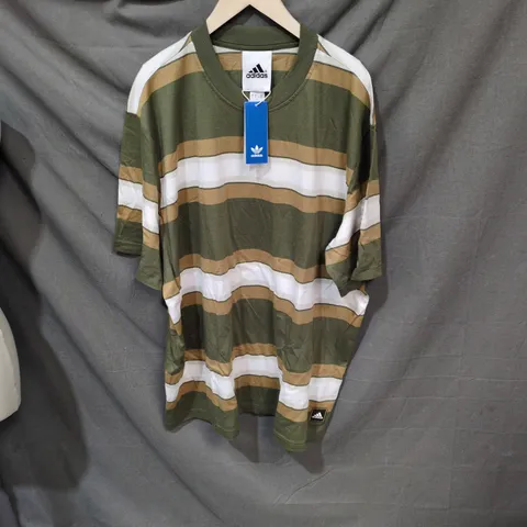 ADIDAS STRIPED CAMOUFLAGE T-SHIRT – UK XL