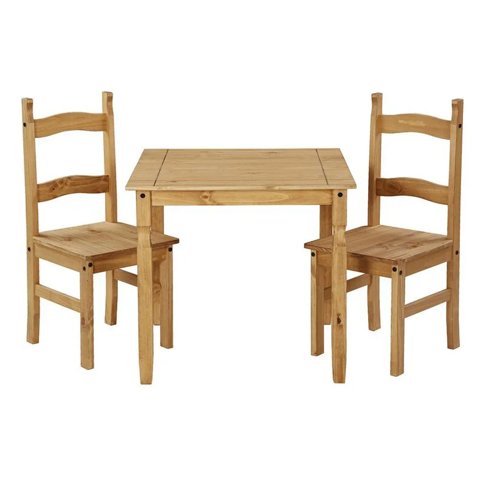 BOXED DOE DINING SET WITH 2 CHAIRS 