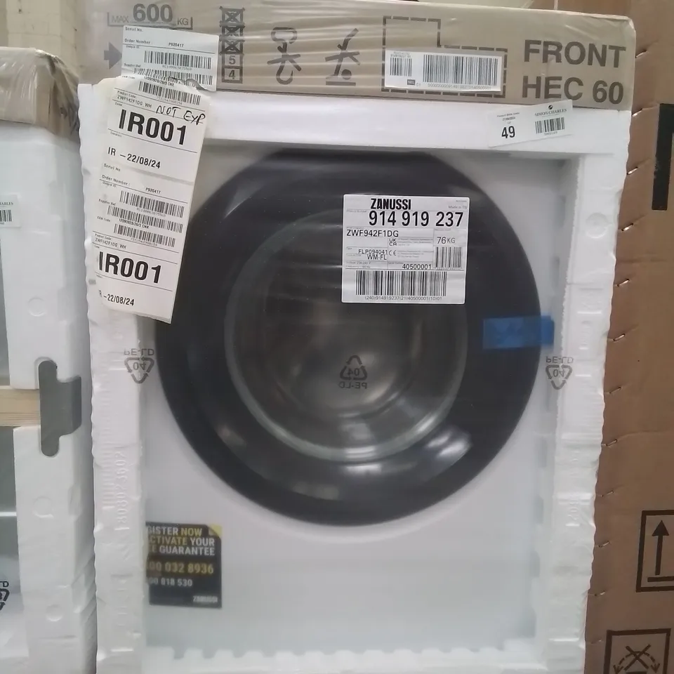 ZANUSSI ZWF942F1DG 9KG WASHING MACHINE WITH 1400 RPM - WHITE - A RATED