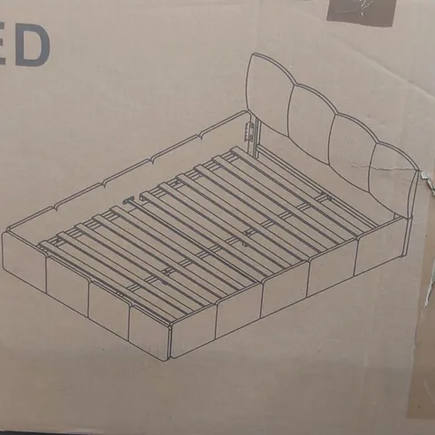 BOXED UPHOLSTERED BED FRAME - SIZE UNSPECIFIED (2 BOXES)