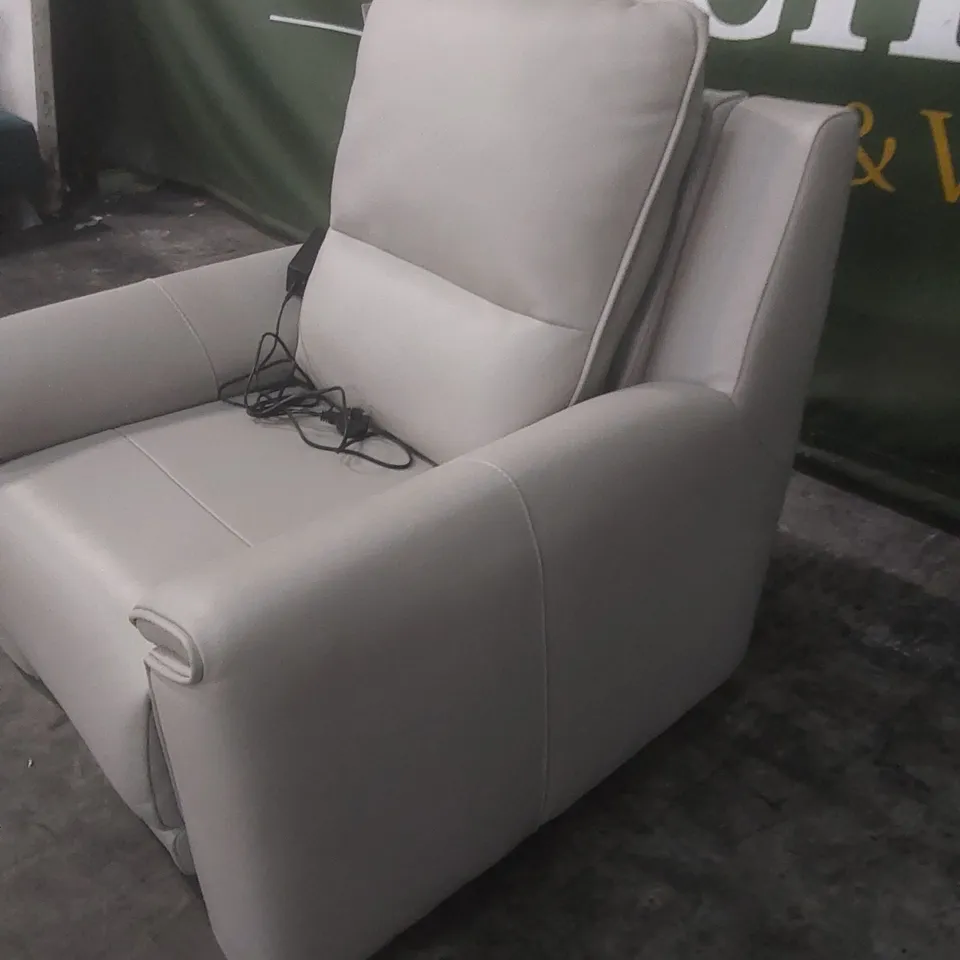 QUALITY DESIGNER ITALIAN MADE SANREMO ELECTRIC RECLINER LEATHER UPHOLSTERED CHAIR