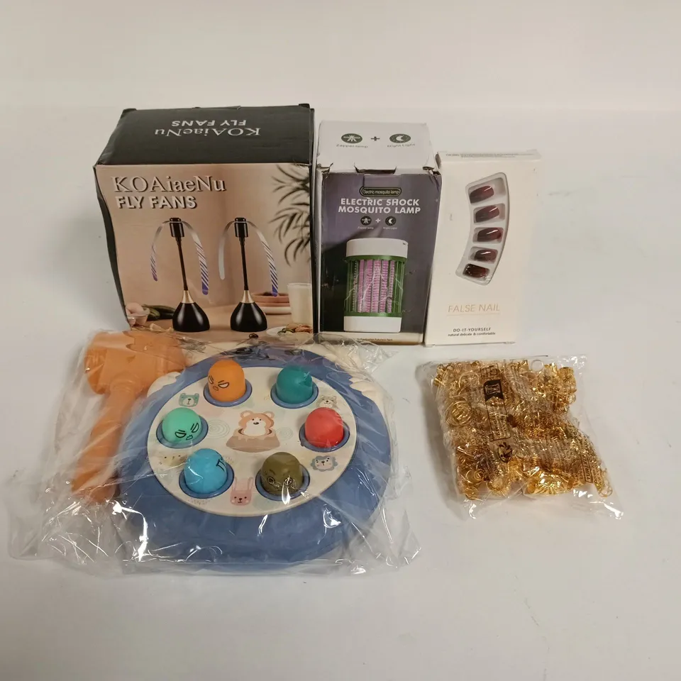 LOT OF ASSORTED HOUSEHOLD ITEMS TO INCLUDE FLY FANS, MOSQUITO LAMP AND INDUCTION COOKER